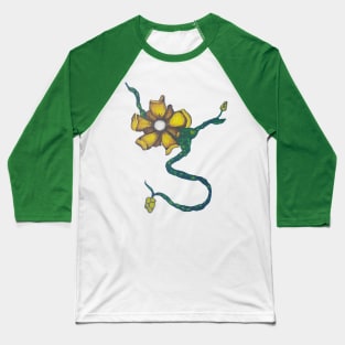 Unique Yellow Flower Baseball T-Shirt